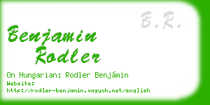 benjamin rodler business card